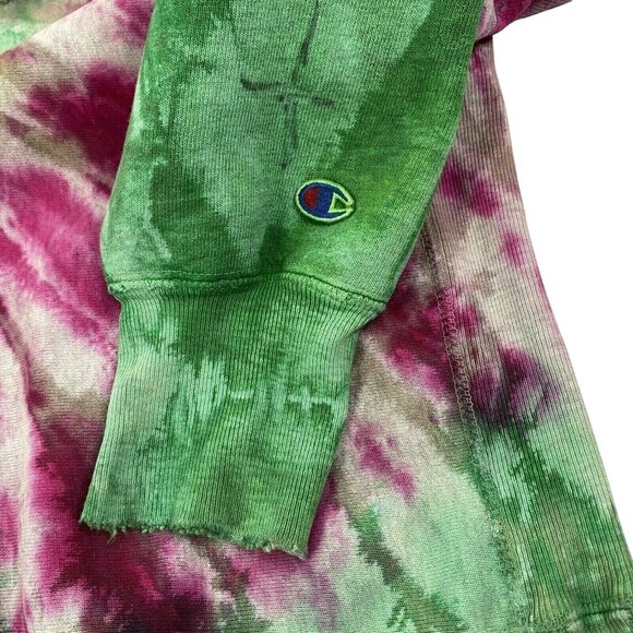 Champion Reverse Weave University Massachusetts Tie Dye Sweatshirt Womens XL - Picture 4 of 5